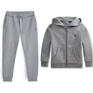 Polo by Ralph Lauren Kids Double Knit Zip Hoodie & Jogger Set